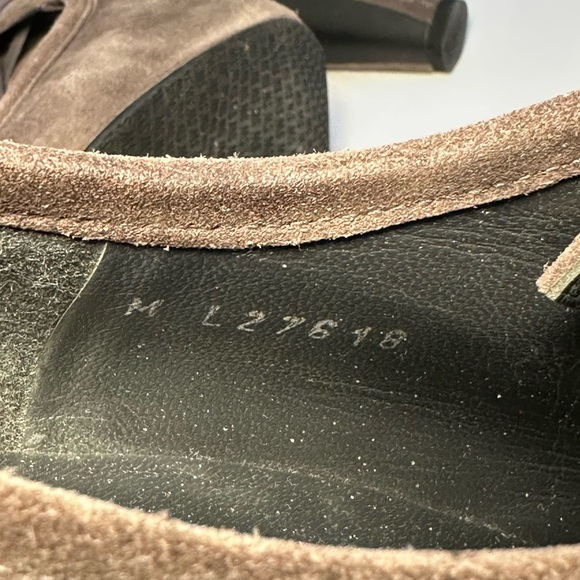 Stuart Weitzman Wallapalooza Size 7.5 Gray Suede Lace Up High Heel Boots Booties - Picture 8 of 8